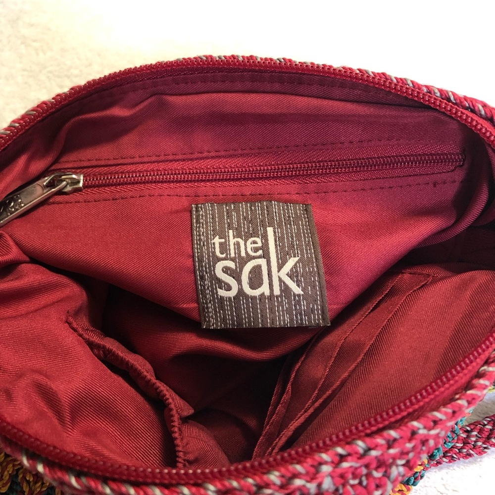 SAKS Crossbody crochet multi colored bag
